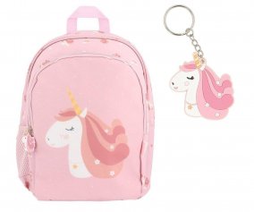 Medium Backpack Magical Unicorn + Personalised Keychain