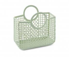 Light Peppermint Samantha Basket Beach Bag