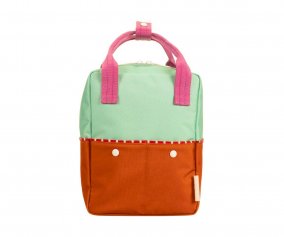 Mochila Pequena Sticky Lemon Better Together Colourblocking Towel Green + Gravel Orange