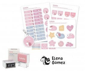 Customized Stamp + Combined Thermos and Stickers Magical Unicorn