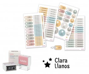 Customized Star Stamp + Nordic Pastel Star Thermos and Sticker Combo