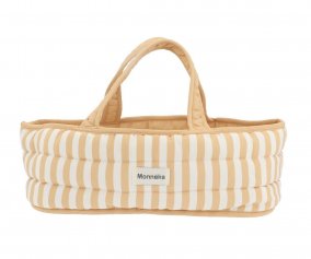 Carrycot Dolls Stripes Caramel