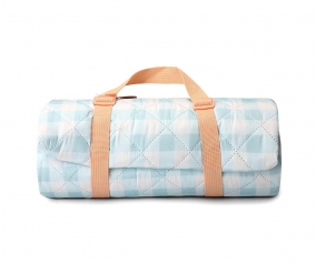 Picnic Blanket Apricot-Vichy Aqua