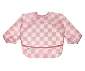 Bavoir  Manches Impermable Checkers Pink