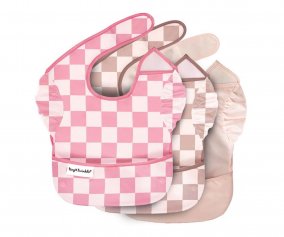 3 Bavoirs Checkers Nude