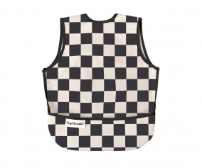 Bavoir Impermable Checkers Black