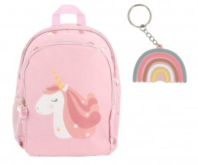Medium Backpack Magical Unicorn + Personalised Keychain