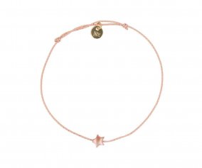 Bracelet Rose avec toile en Nacre Rose 