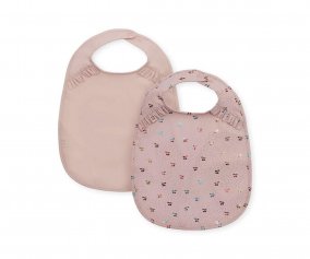 Pack of 2 Waterproof Bibs Fairy Cherry / Cameo Rose