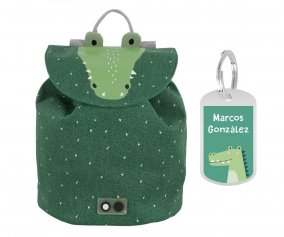 Mini Mochila Mr Crocodile con Llavero Personalizado