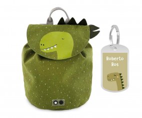 Mini Mochila Mr Dino con Llavero Personalizado