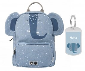 Zaino Trixie Mr.Elephant+Portachiavi Personalizzato