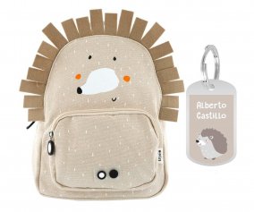 Mochila Trixie GRANDE Mrs. Hedgehog con Llavero Personalizado