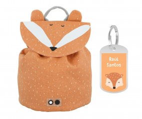 Mini Mochila Mr. Fox con Llavero Personalizado