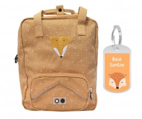 GRAND Sac  Dos Primaire Mr. Fox avec Porte-cls Personnalis