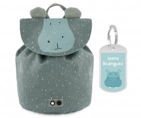Mini Mochila Mr. Hippo con Llavero Personalizado