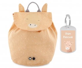 Mini Mochila Mrs. Giraffe con Llavero Personalizado