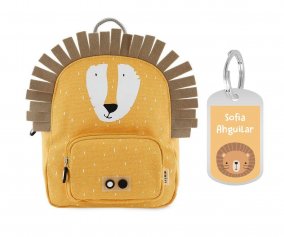 Small Trixie Backpack Mr. Lion with Personalized Keychain