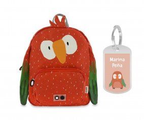 Mochila Trixie PEQUEA Mr. Parrot con Llavero Personalizado