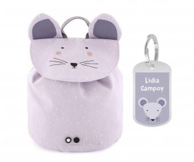 Mini Mochila Mrs. Mouse con Llavero Personalizado