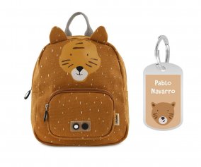 Mochila Trixie PEQUEA Mr. Tiger con Llavero Personalizado