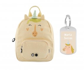 Mochila Trixie PEQUEA Mrs. Unicorn con Llavero Personalizado