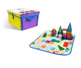 Contenedor Magna-Tiles y Tapete de Juego Interactivo