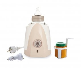Portable Dual Voltage Bottle Warmer Brown Glace