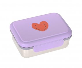Lunchbox Acciaio Little Gang Happy Heart Lilac