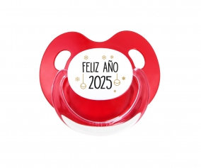 Chupete Retro Rojo Feliz Ao 2025