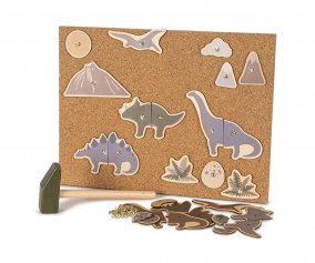 Martillo y Piezas de Corcho Dino