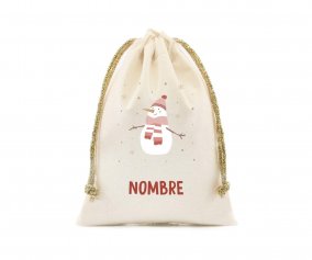 Small Bag Personalized NAME Snowman
