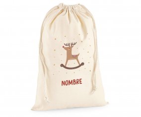 Large Sack NAME Personalized Rudolph