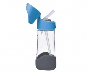 Tritan Bottle with Straw 450 ml Blue Slate