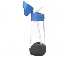 Tritan Bottle with Straw 600 ml Blue Slate