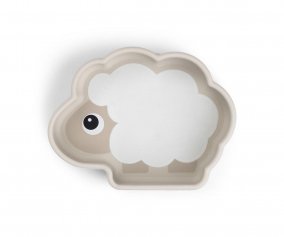 Piatto Fondo Antiscivolo Silicone Stick&Stay Sheepy Sand