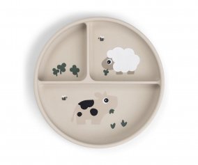 Piatto Antiscivolo Silicone Stick&Stay Tiny Farm