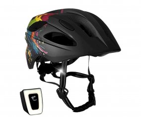 Casco Black Splash con Luz Wild Brush