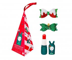 Confezione  Christmas Balsamo Labbra Vegano + 2 Clip Capelli