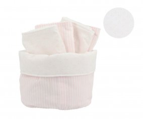 Basket with Personalised Pink Dorset Bib