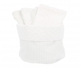 Basket with Personalized Green Dorset Bib