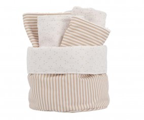 Cesta Personalizzabile + 4 Salviettine Dorset Beige