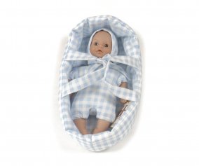 Bambolotto Minis To con Cesta Vichy Azzurro