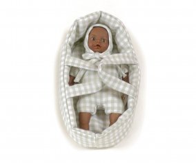 Bambolotto Minis Pio con Cesta Vichy Verde