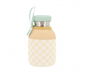 Botella Acero con Funda Neopreno Monnka Yellow Chess 350ml