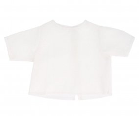 White Poplin Blouse for Doll