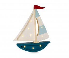 Mini Sailboat Teal Lamp