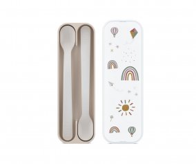 Set 2 Cucchiai Lunghi con Astuccio Mio Sunshine & Rainbow