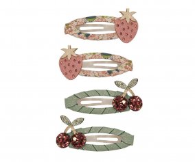4 Clips de Pelo Fruit Floral