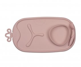 Bandeja Silicona Roll + Go con Cuchara Blush